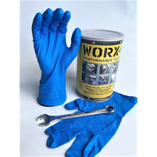 Worx 100 % Nitrile 8Mil Thick 10.5 . (Powder Free) 50 X-Large
