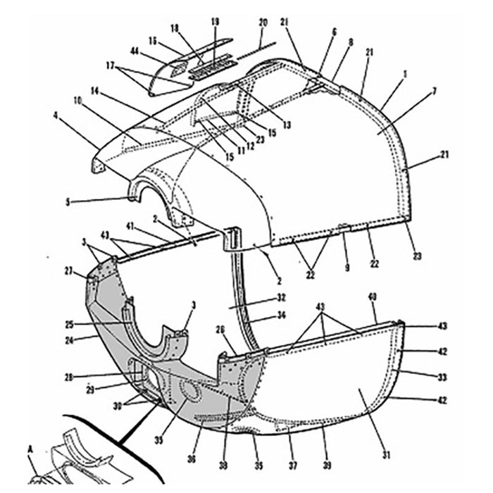 Aero Tech Nose CAP Cessna 150 Cowl Lower 180 HP