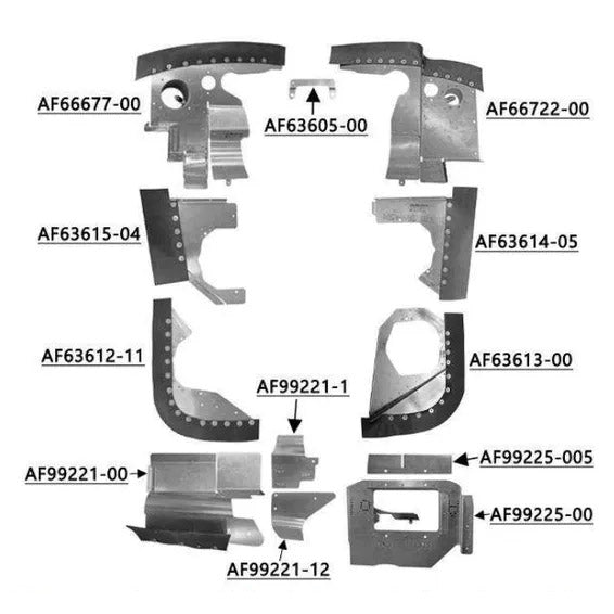 Engine Baffle Kit Powder Coat (PA28140-71577PCBK)