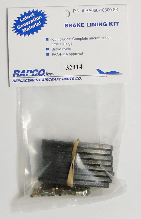 Rapco RA066-30026-8K 8 Pack Brake Lining KIT