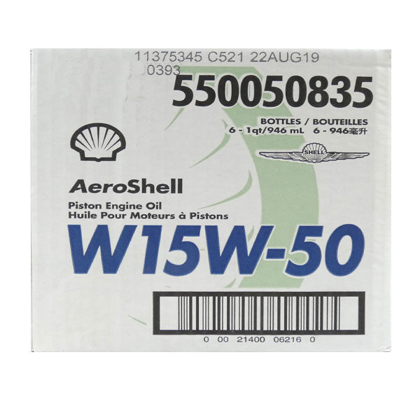 Aeroshell OIL 15W-50 Multi VIS Case OF 6QTS