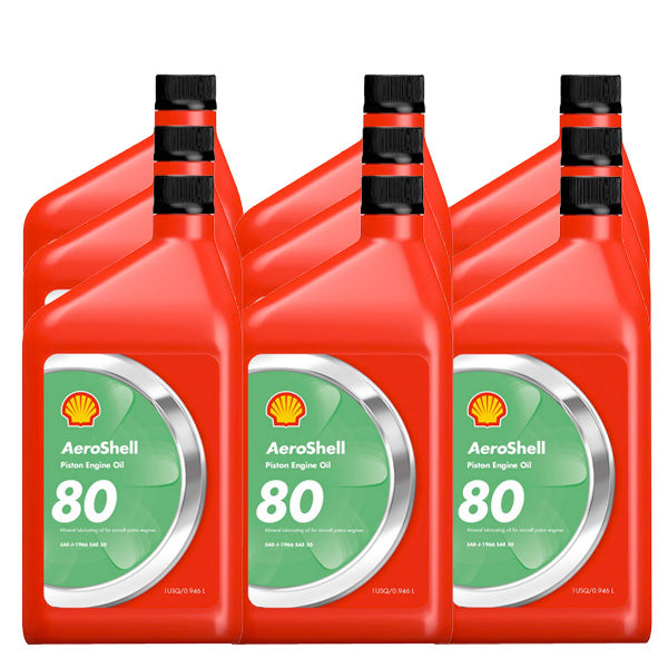 Aeroshell 80 SAE 40 Mineral OIL Case OF 6QTS