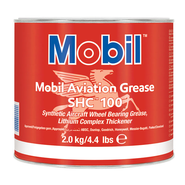 Mobil Grease SHC-100 RED Synthetic Aircraft Wheel Bearing Grease Case OF 40 13.4 OZ Tubes