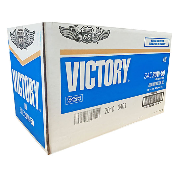 Phillips Victory Aviation OIL 20W-50 12QT Case