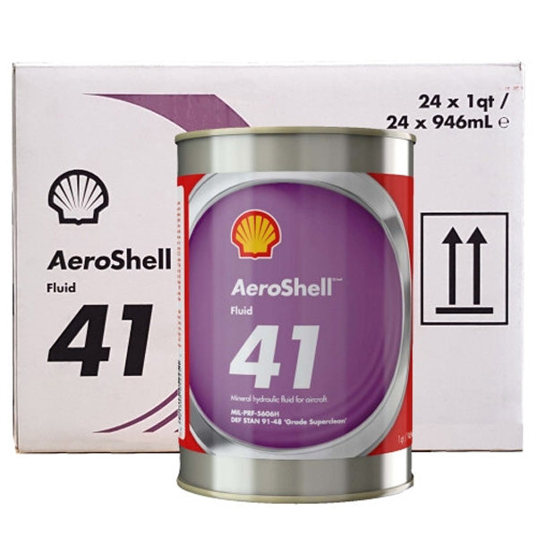 Aeroshell Hydraulic Fluid 41 Quart MIL-PRF-5606J Case