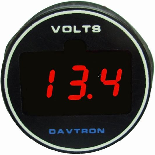 Davtron Model 451 VOLTMETER/1.25 Round Mount RED LED
