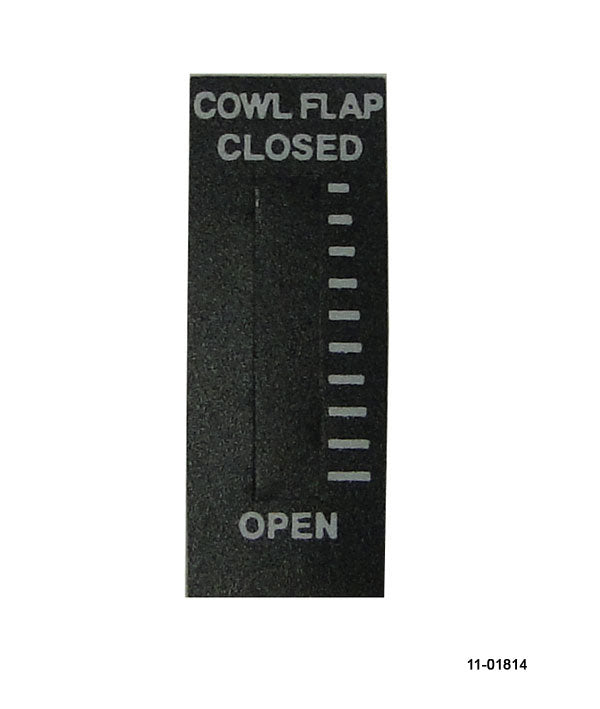 Rac Cowl Flap Label Small For RP3 Indicator