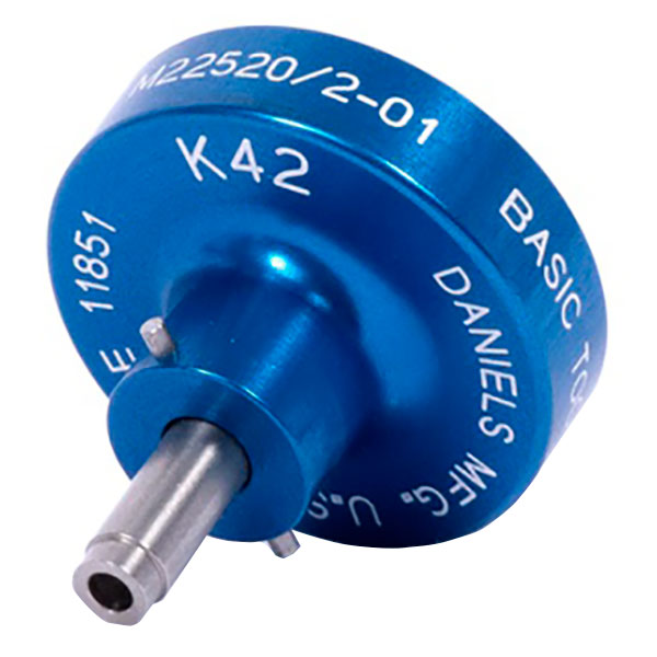 M22520/2-09 Positioner Little Blue Adapter For High Density Pins K42