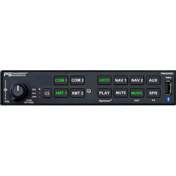 PS ENG 8000G Audio Panel 6 Place Without Marker Beacon