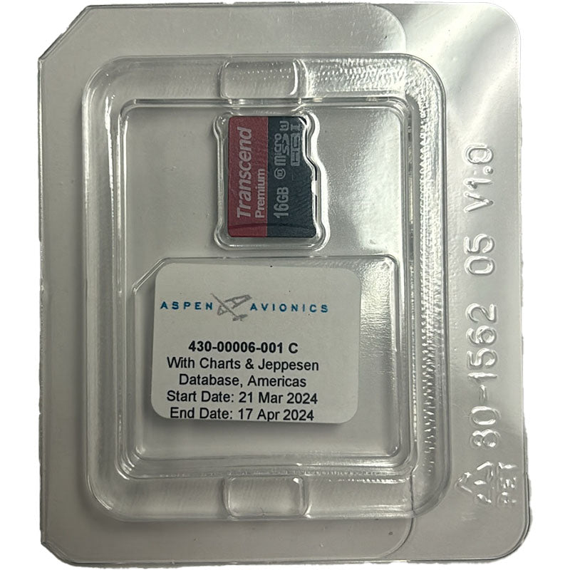 Aspen Micro SD Card With Charts AND Jeppesen Database - Americas