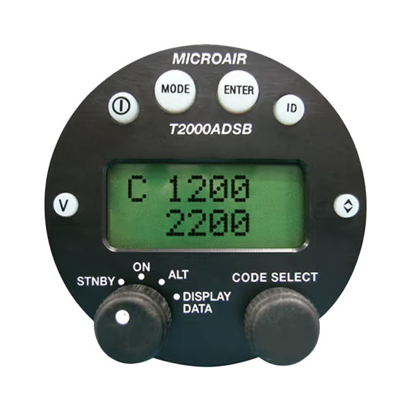 Microair Avionics T2000ADSB Out Combo Harness Coax TED 104 12 GPS Dash Antenna