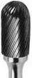 Carbide Cylindrical Ball Nose Burr 1/2 Aluminum