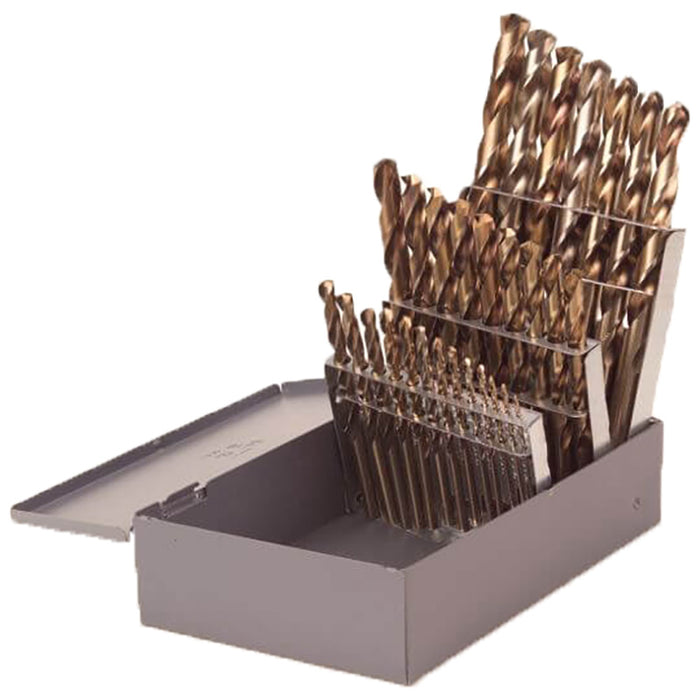 Drill Bit Set 1/16-1/2 Fraction Cobalt 29Pc USA
