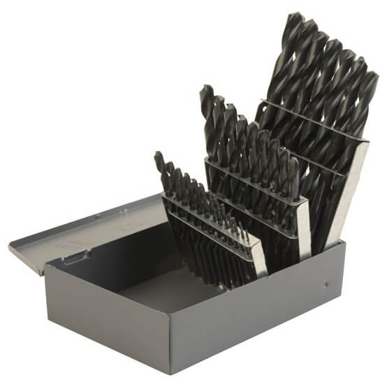 Drill Bit Set 1/16-1/2 Fractions USA 29Pc USA