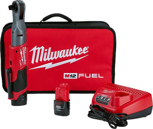 Milwaukee M12 Fuel 1/2 Ratchet 2 Battery Kit