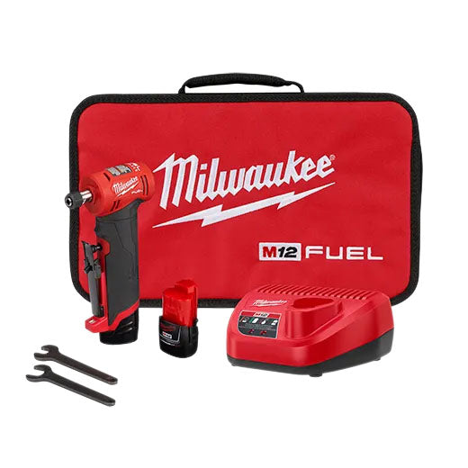 Milwaukee M12 Fuel 1/4 Right Angle Die Grinder 2 Battery Kit