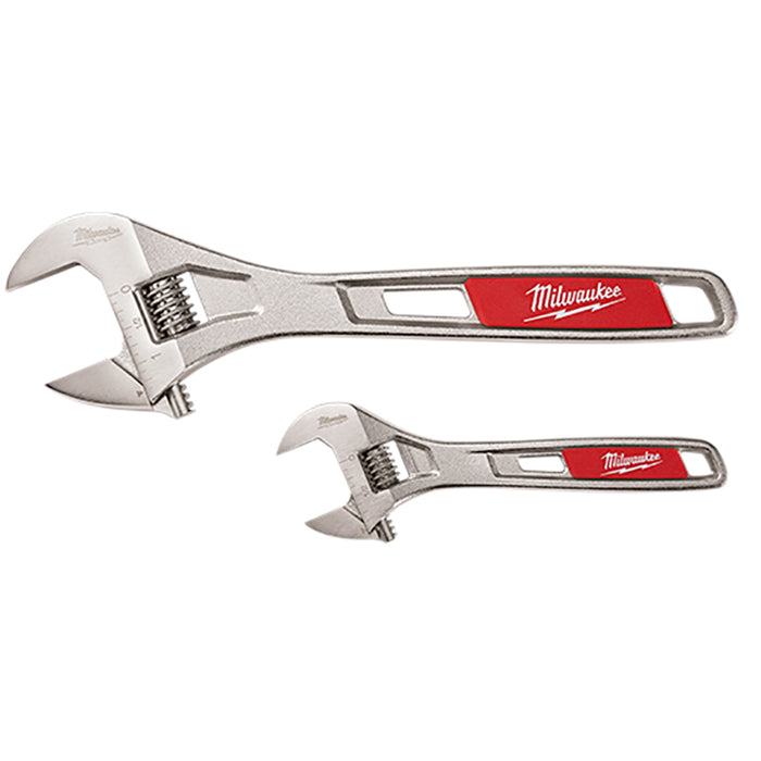 Milwaukee 2 Piece 6 Inch & 10 Inch Adjustable Wrench Set