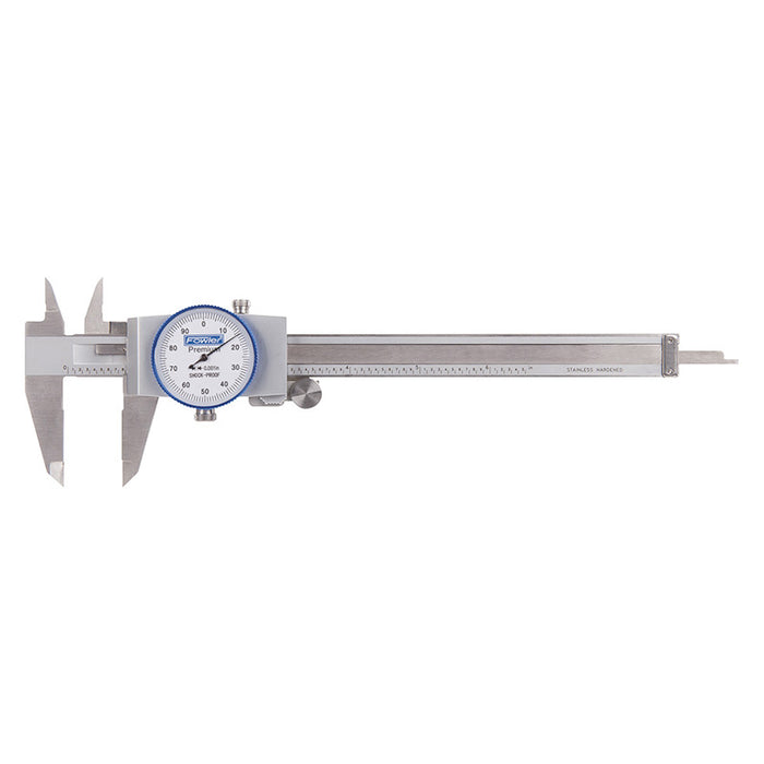 Fowler 0 To 6 Inch White Machinist Grade Dial Caliper