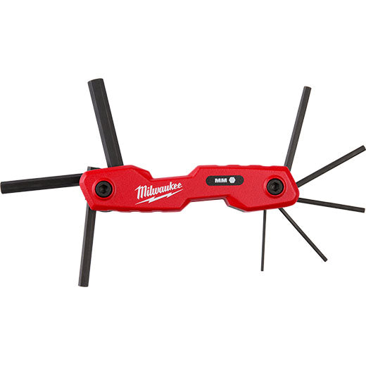 Milwaukee 9-Key Folding Hex Key Set - Sae