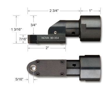 Compact Motor Housing 3000 RPM W Flat Offset 90 Angle Head