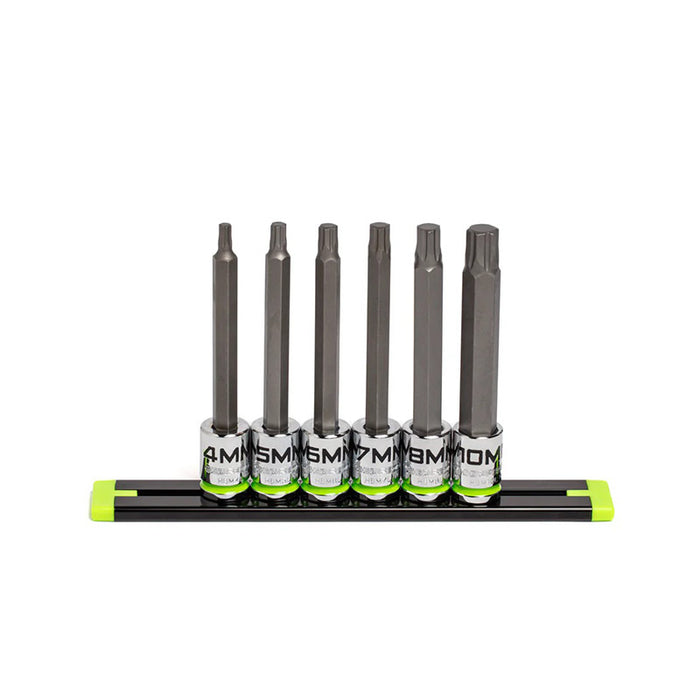 Grip Edge Tools - 6-Pc 3/8 Drive Long Metric Hex Driver Set