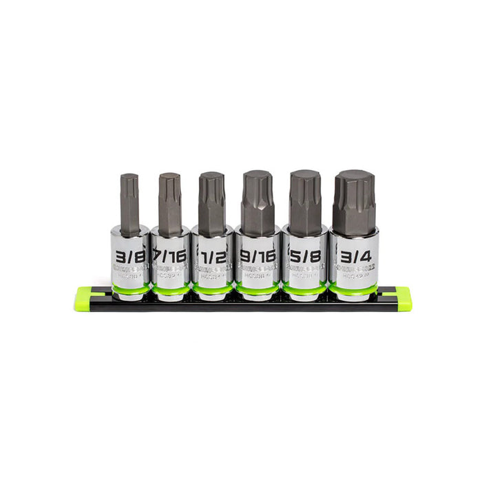 Grip Edge Tools - 6-Pc 1/2 Drive SAE Hex Bit Socket Set