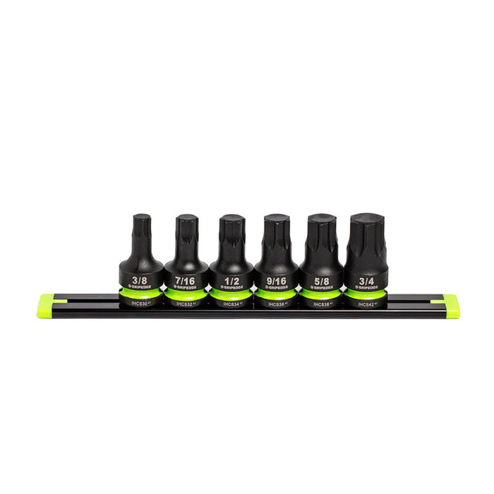 Grip Edge Tools - 6-Pc 1/2 Drive Short SAE Impact Hex Driver Set