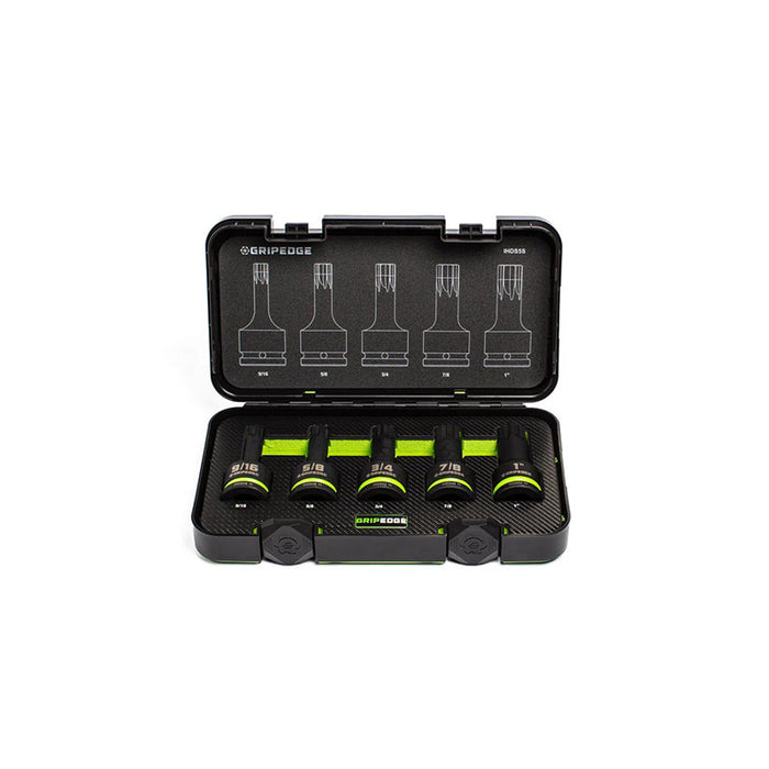 Grip Edge Tools - 5-Pc 3/4 Dr SAE Impact RPT Hex Driver Set