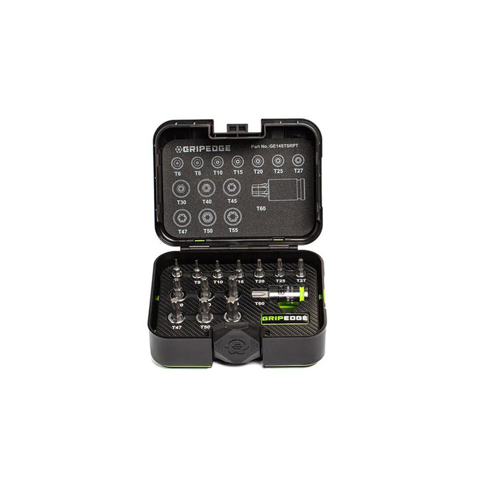 Grip Edge Tools - 14-Pc 1/4 3/8 & 1/2 Drive Star Driver Set