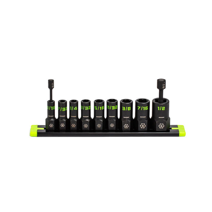 Grip Edge Tools - 9-Pc 1/4 Drive SAE Socket Extractor Set