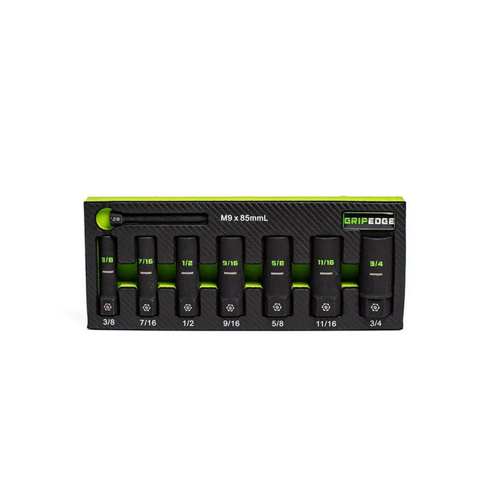 Grip Edge Tools - 7-Pc 3/8 Drive SAE Deep Socket Extractor Set