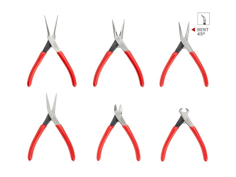 Tekton - Mini Pliers Set 6-Piece (Needle Nose Long Nose Flat Nose Cutting) PMN99906