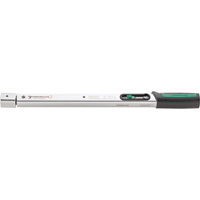 Stahlwille 730 Quick Basic Torque Wrench With CUT OUT - Size 65 - 130-650 N7M - 100-480 Ft-Lb - 14 X 18 MM