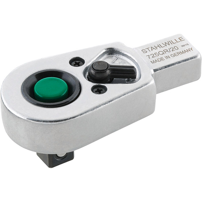 Stahlwille Quickrelease Ratchet Insert Tool - Size 20 - 14X18 MM - 1/2 Drive 200 N7M