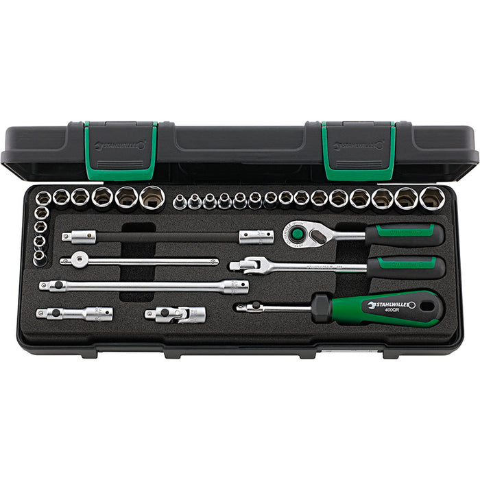 Stahlwille Quick Release Socket SET - 1/4 Inch Drive - Metric / SAE - 33 Piece