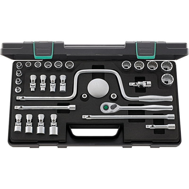 Stahlwille Quick Release Socket SET - 3/8 Inch Drive - SAE - 30 Piece ...