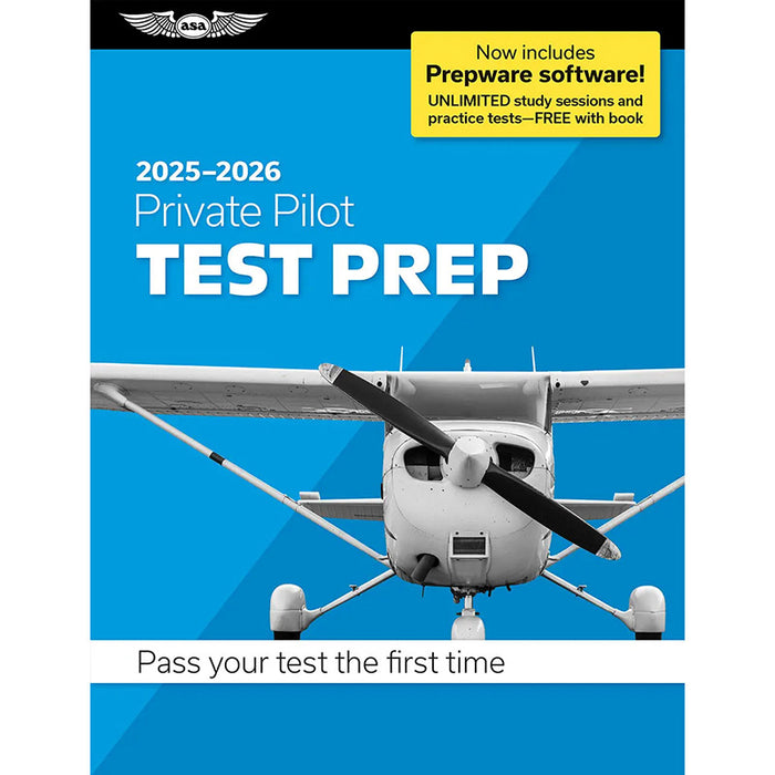 ASA Test Prep 2025-2026: Private Pilot Test Prep With Prepware Software (Softcover)