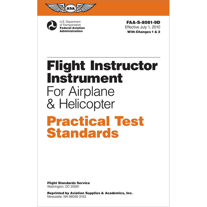 ASA Practcal Test Standards CFI Instrument Rating