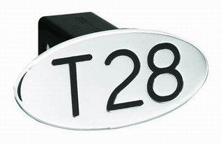 T28 Oval Black 2 Hitch Cover