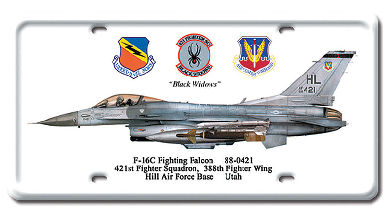 F16C Fighting Falcon Metal License Plate 12X6