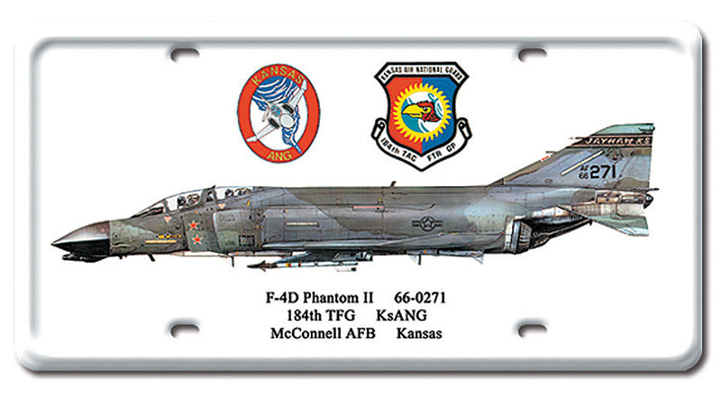 F-4D Phantom II Metal License Plate 12X6