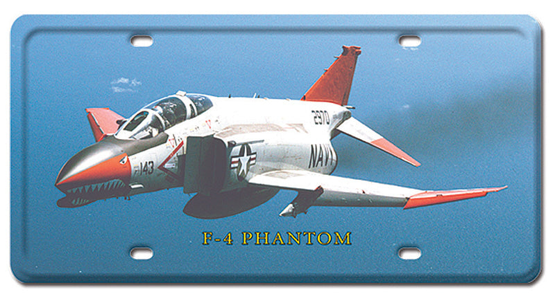 F-4 Phantom Metal License Plate 12X6