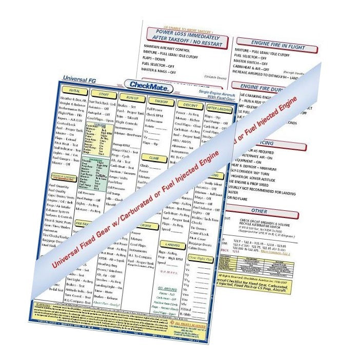 Checkmate Universal Fixed Gear Standard Checklist