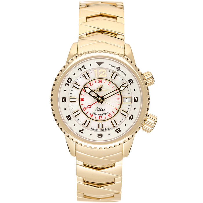 Abingdon Women Elise North Star Blue Tri-Time Travel Bracelet Watch