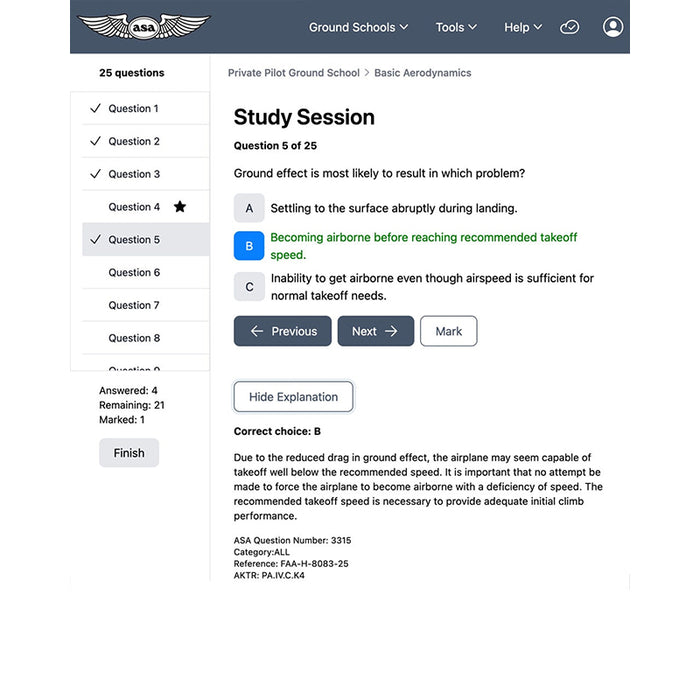 ASA Private Pilot Online Ground School (Notebook)