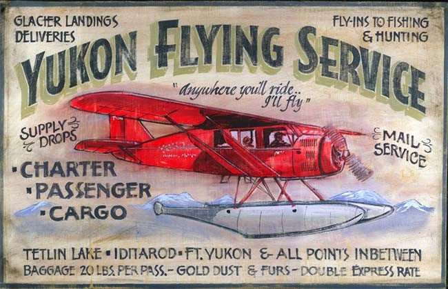 Yukon Flying Service-Wood 18X30