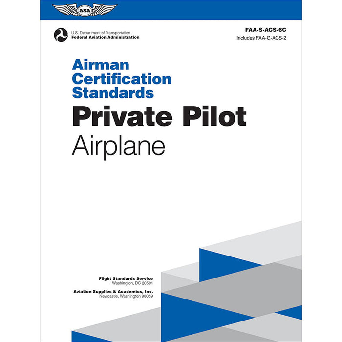 ASA Private Pilot Airman Certification Standards (Acs) Softcover