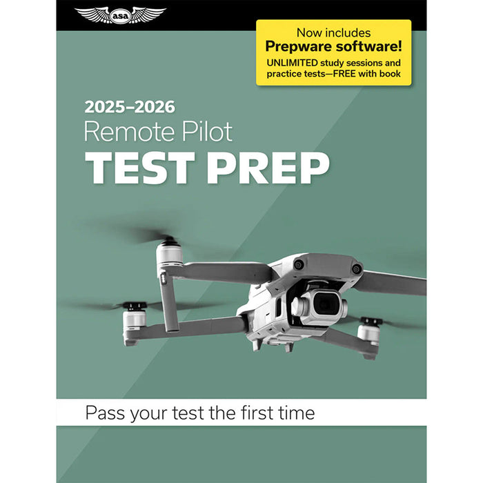 ASA Test Prep 2025-2026: Remote Pilot Test Prep With Prepware Download (Softcover)