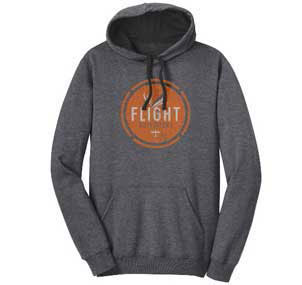 Flight Outfitters Retro Logo Hoodie Grey Xxlrg