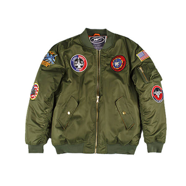 MA-1 Green Flight Adult Jacket 6 Patch M